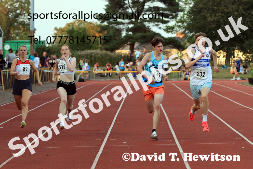 200 metres, 2025 NEGP No 6 Monkton, Wednesday, August 13th.  Photo: David T. Hewitson/Sports for All Pics